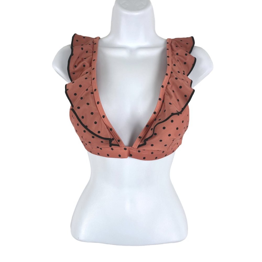 Summersalt Bikini Top Ruffle Polka Dot Multicolored Women's Size 4